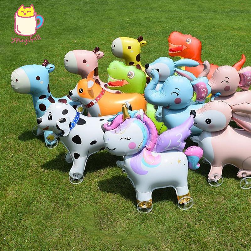 [YPU] 4D การ์ตูนฟอยล์บอลลูนช้างขาตั้งบอลลูนเดินล้อสําหรับเด็กตกแต่งงานเลี้ยงวันเกิด Baby Shower hamsneck nicen combedส ต.ค