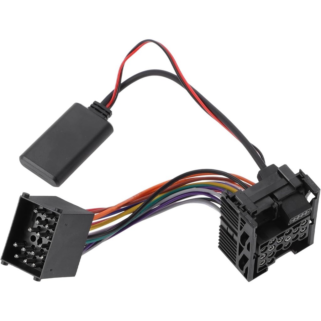 วิทยุสเตอริโอสําหรับ BMW E46 3 Series Bluetooth AUX อะแดปเตอร์เพลงสายสะดวก 11.5 ซม. 1 ชิ้นสีดํา