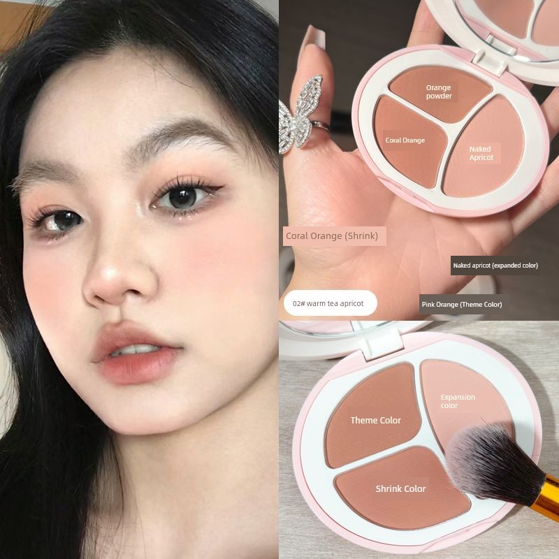 naree บลัชออน บลัชออนแบบแท่ง อายแชโดว์ แป้งเทนเดอร์สามในหนึ่งเดียว ความอิ่มตัวต่ํา บลัชออนสีขยาย