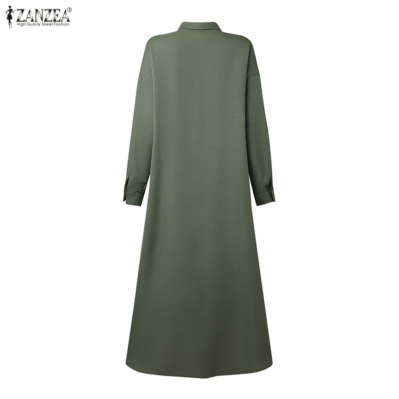 ZANZEA ชุดลำลองแขนยาว 디자인 바느질 대조색 여유로운 상의 — صورة 8