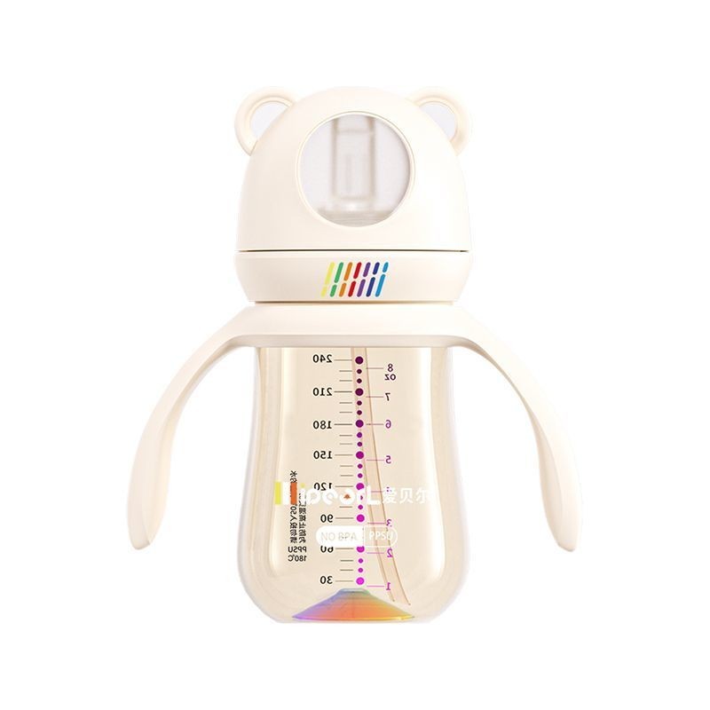 Aibel การ์ตูนฟางขวดนมเด็ก Duckbill การเรียนรู้ถ้วยดื่ม Shock-proof Anti-colic ถ้วยน้ําเด็กการเรียนรู