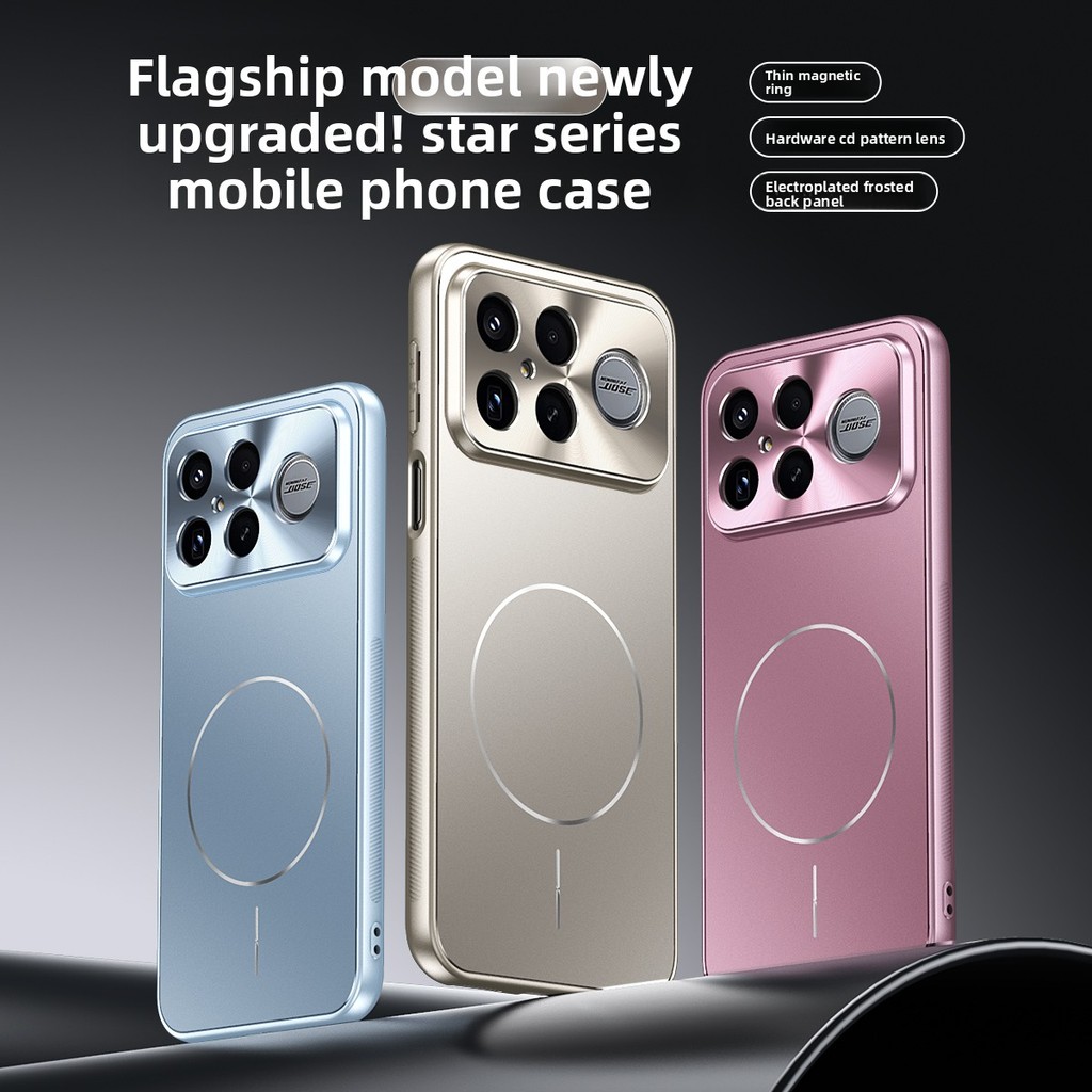YYN สําหรับ Xiaomi Poco F8 Ultra PocoF8pro ปลอก Matte PC กรอบโลหะกล้องกันกระแทกเคสโทรศัพท์ฝาครอบ