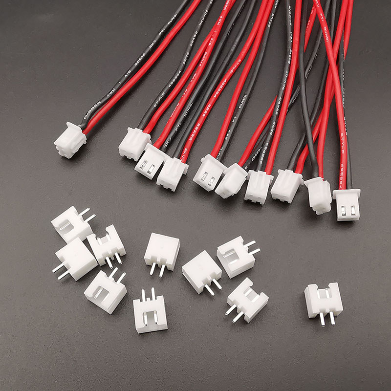 10 คู่ JST XH2.54 2.54 มม.Pitch 2 Pin ชายหญิงปลั๊กแบตเตอรี่ชาร์จสายไฟเชื่อมต่อ XH 2.54 มม. 22AWG สายซิลิโคน
