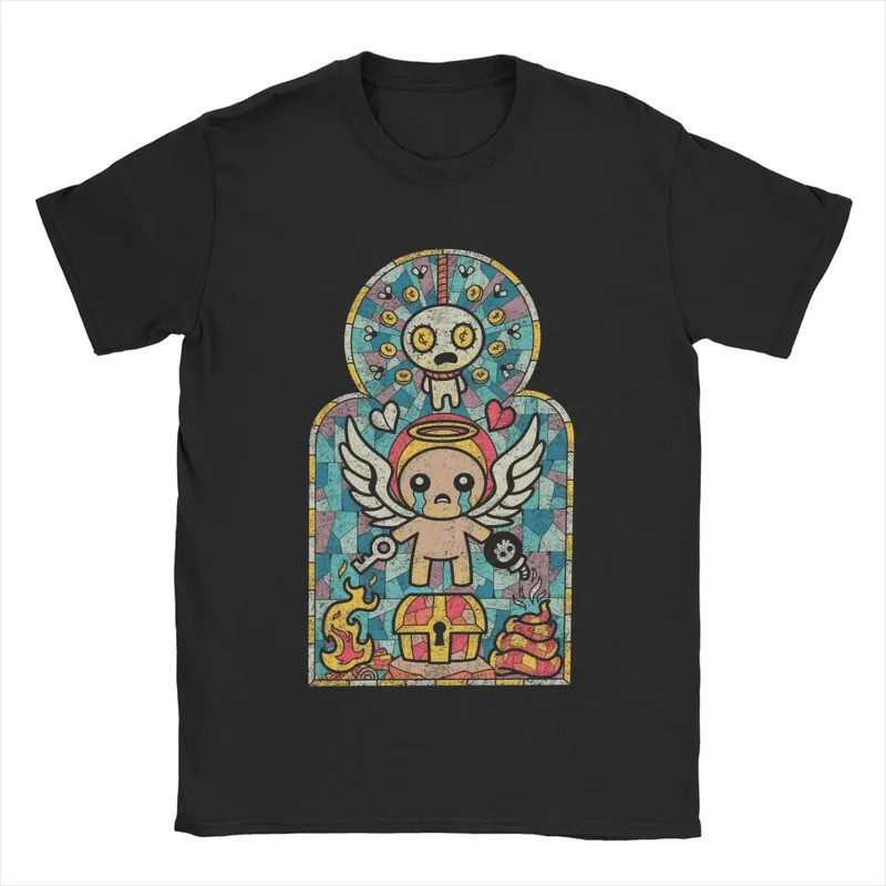 COD 2026New Mens The Binding of Isaac Afterbirth T เสื้อผ้าฝ้าย 100% Vintage แขนสั้น O คอ Tees ฤดูร้