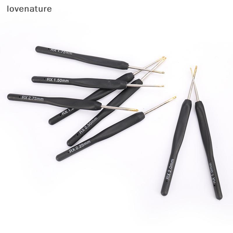 8 ชิ้น/เซ็ตเข็มถักสีดําโครเชต์ตะขอสําหรับถัก DIY Craft Loom เครื่องมือ