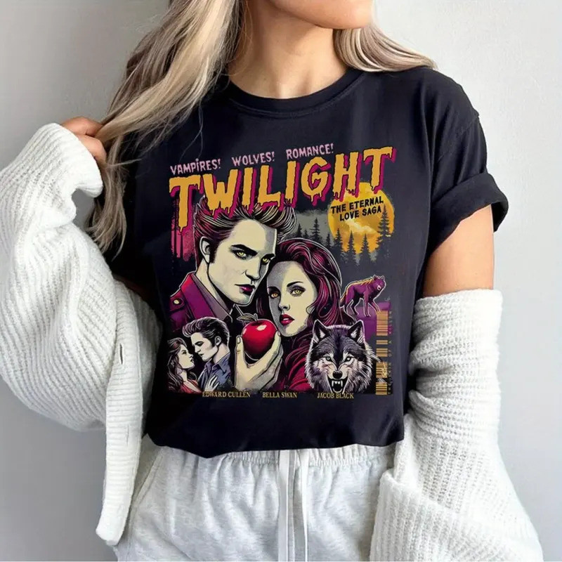 Vintage Twilight เสื้อ Retro Vintage Twilight เสื้อ Twilight แฟนๆ Homage เสื้อยืดสําหรับคนรักหนังสือ