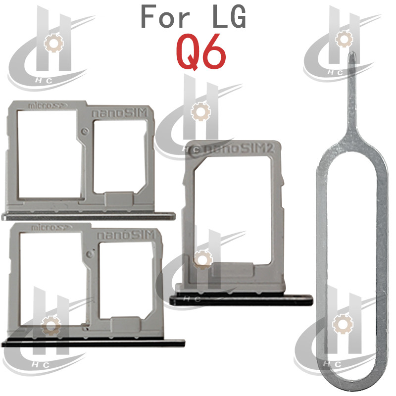 สําหรับ LG Q6 SIM ถาดซิมการ์ดผู้ถือช่องใส่การ์ด Reader SD Slot Adapter อะไหล่