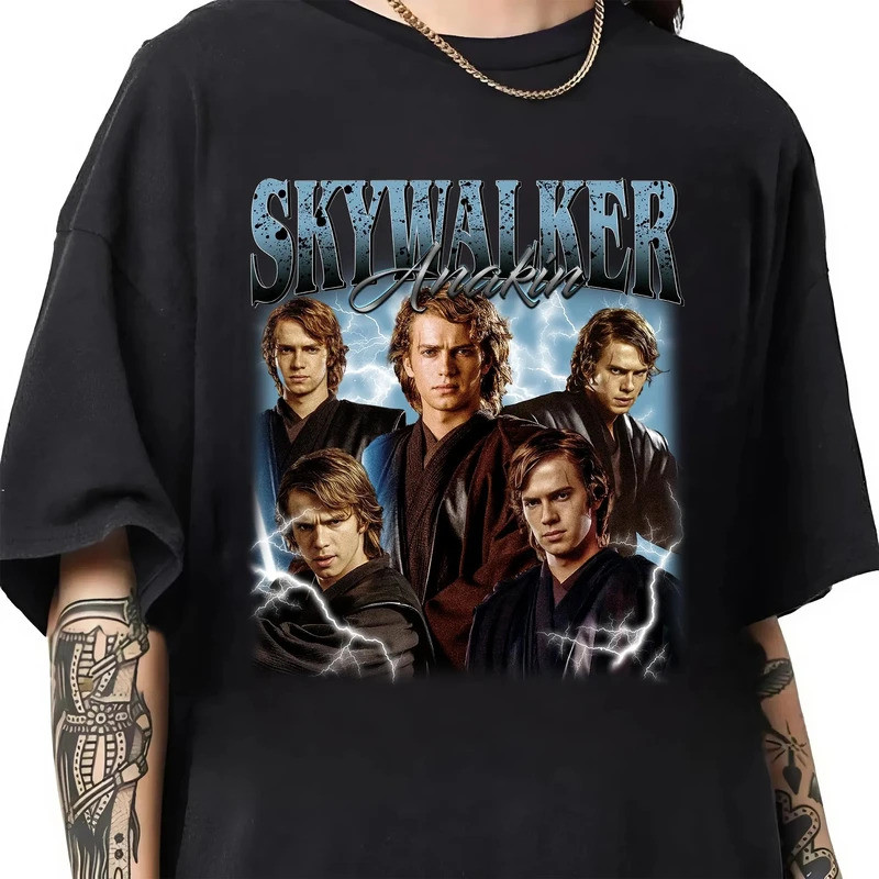 Anakin Skywalker Vintage Graphic T Shirt StarWars Homage Shirt Anakin Skywalker Bootleg Rap Shirt Gr
