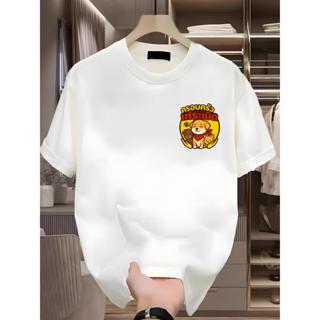 【เสื้อยืดพี่เป้เท่ระเบิด】เสื้อยืดแขนสั้นพิมพ์ลายสุนัข อินเทร…