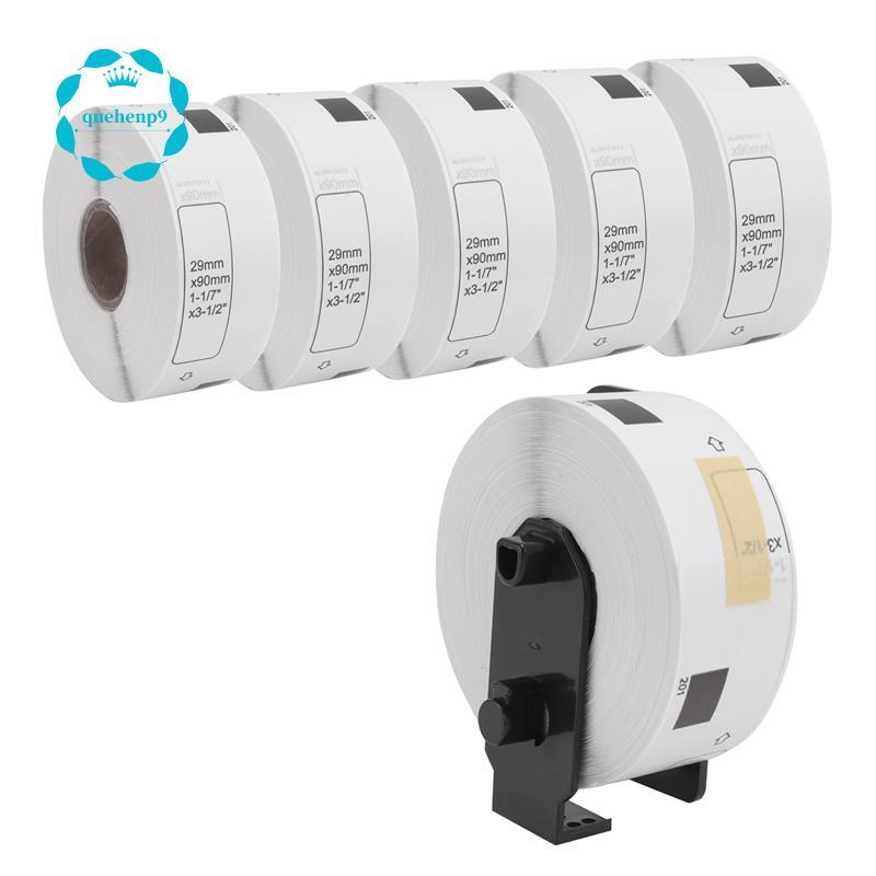 [Fast Q9]ป้ายที่รองรับ 6 ม้วนสําหรับ -11201 ป้ายที่อยู่มาตรฐาน 29 มม. x 90 มม. สําหรับ QL-800 QL-810