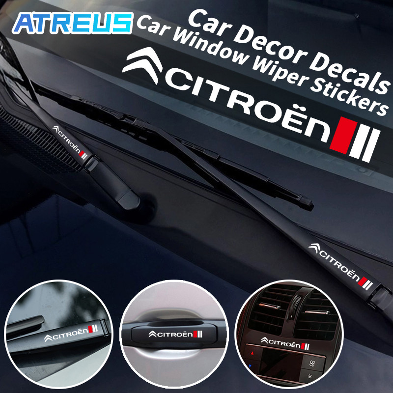 2/4ชิ้น Citroen สติ๊กเกอร์ปัดน้ําฝนรถยนต์ สติกเกอร์ที่ปัดน้ำฝน ที่ปัดน้ำฝนรถยนต์ สติ๊กเกอร์ สติ๊กเกอ