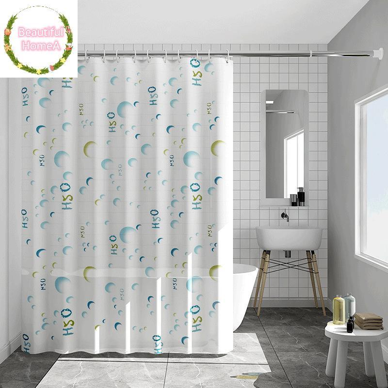 BHome Thiened ฉากกั้นสําหรับห้องน้ําม่านอาบน้ํากันน้ําไม่ต้องเจาะรู TH