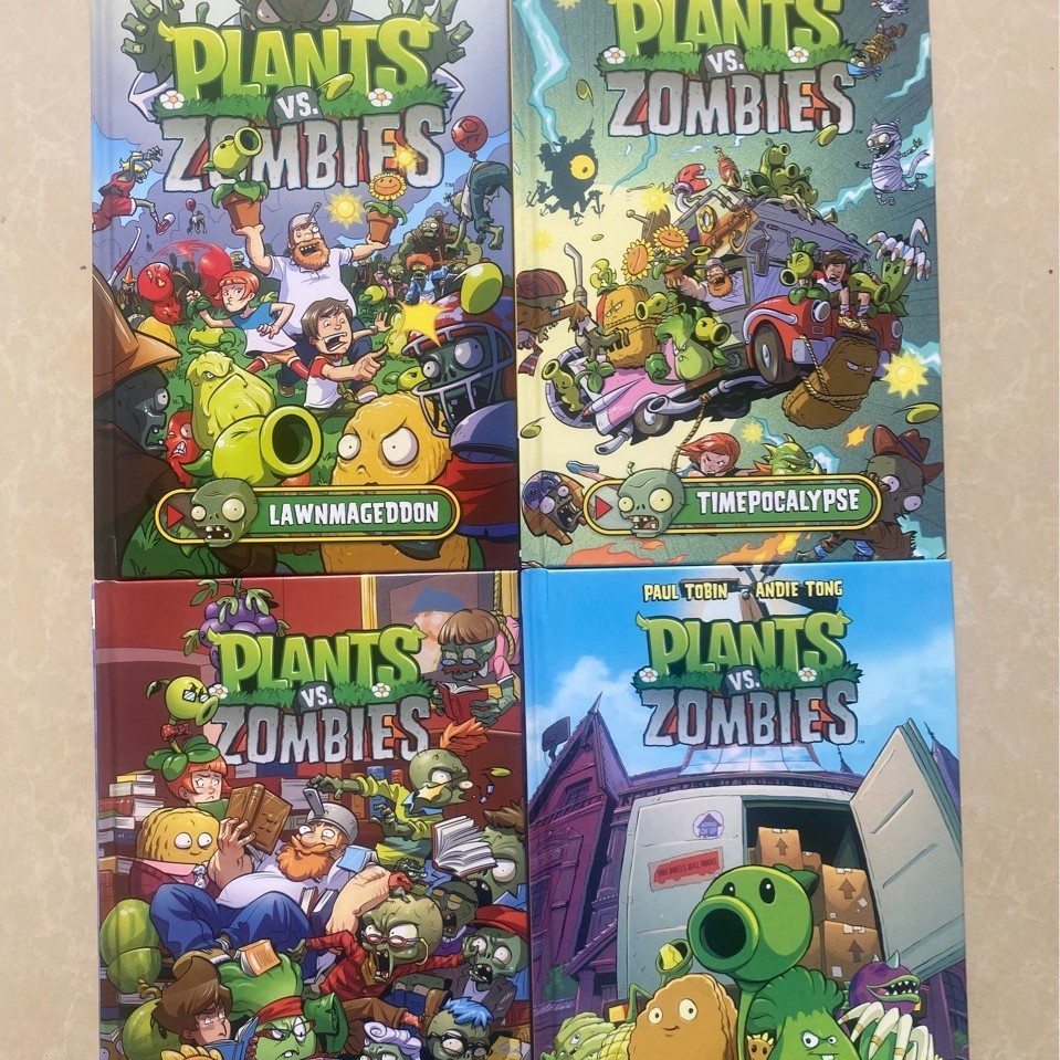 หนังสือนิทานการ์ตูนภาษาอังกฤษ Plants vs Zombies 4 เล่มปกแข็ง