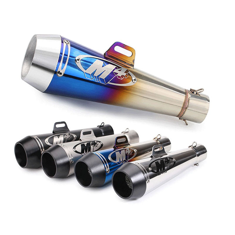 51MM Universal รถจักรยานยนต์ไอเสียระบบท่อไอเสีย M4 GP Racing Silencer ท่อสําหรับ yamaha r6 r3 yz150r