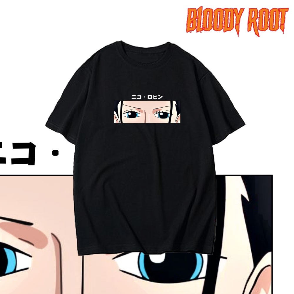เสื้อยืด One Piece Nico Robin / สีดํา / เสื้อยืด One Piece Robin / เสื้ออนิเมะมังงะญี่ปุ่น