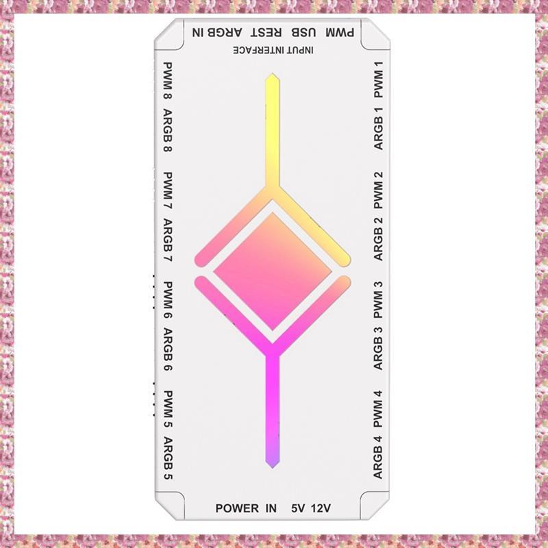 [VCPR] 5V 3PIN ARGB PWM Hub ARGB/PWM Hub Controller PWM Fan/ARGB Lighting Hub สําหรับ PC Case Fan สี