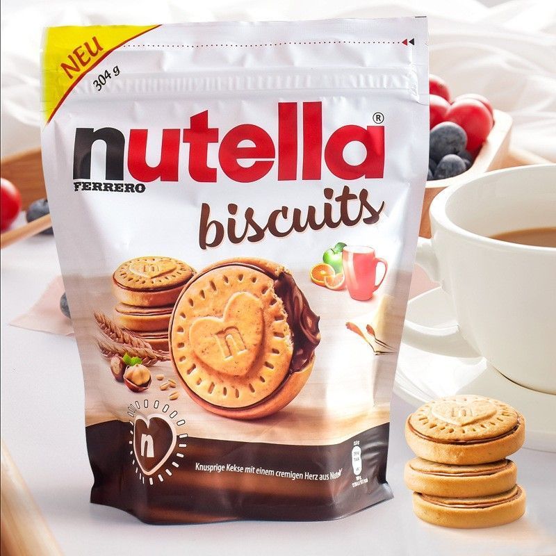 Nutella nutella nutella Biscuits Love Hazelnut Chocolate Original Star Same Style Snacks ของแท้รุ่น2