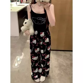 กางเกงกำมะหยี่ โซฮอตมากกก Hello Kitty ใส่นอนเล่นเที่ยว วัยรุ่นเวอร์ ใส่สบาย ดีไซน์น่ารัก K-105