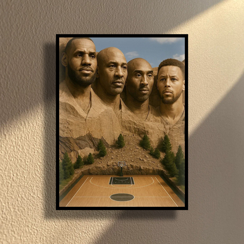 โปสเตอร์ เอ็นบีเอ ตลก  | Michael Jordan, Kobe Bryant stephen curry และ Lebron James Poster Wall art 