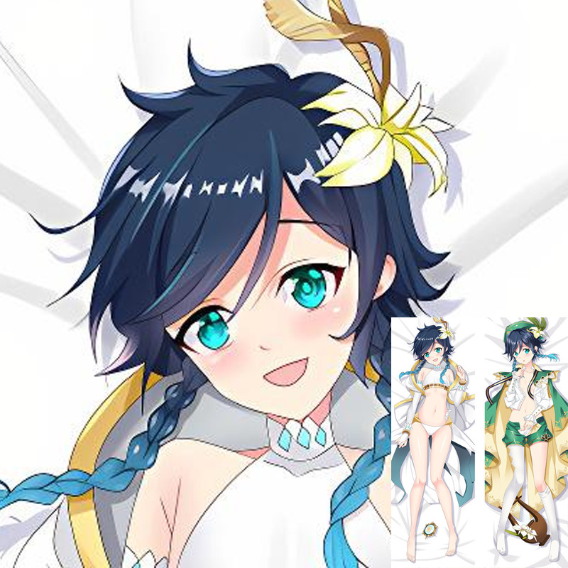 เกม Genshin Impact Venti Dakimakura Otaku 2 ด้านโยนเบาะหมอนกรณี