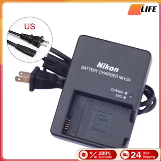 ส่งจากกทม！ที่ชาร์จกล้อง nikon Mh-24 สําหรับรุ่นD5100 D3400 D5300 D5500 d5600 EN-EL14