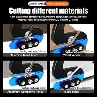 เครื่องเก็บขอบไม้แม่นยำ Woodworking Edge Trimming Machine ตัดลามิเนตและพลาสติกบางได้อย่างมืออาชีพ