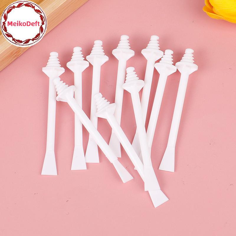 MeikoDeft 10 ชิ้น Nose Wax Wax Sti พลาสติกกําจัดขนแบบใช้แล้วทิ้ง smearing Sti TH