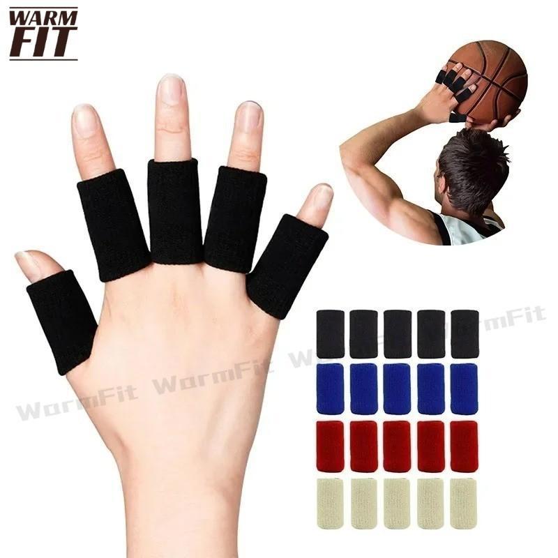 10 ชิ้น พร้อมใช้งาน! ปลอกนิ้วหัวแม่มือยืดหยุ่น สำหรับบาสเกตบอล ปลอกนิ้ว ผ้า สวมนิ้ว
