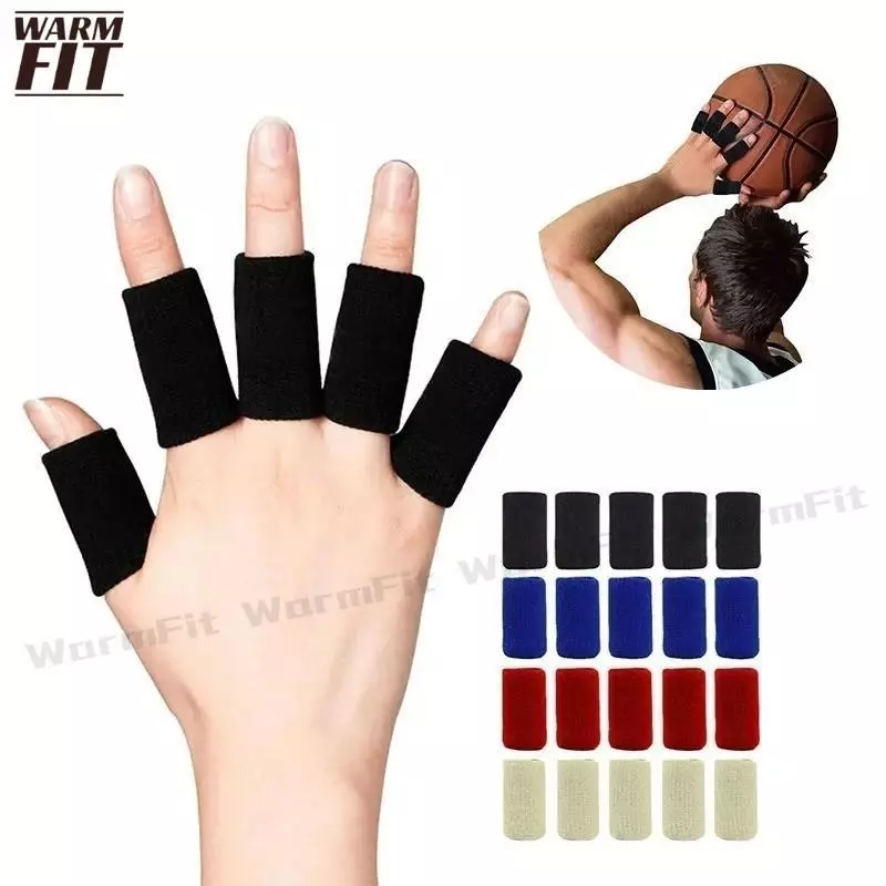 10 ชิ้น พร้อมใช้งาน! ปลอกนิ้วหัวแม่มือยืดหยุ่น สำหรับบาสเกตบอล ปลอกนิ้ว ผ้า สวมนิ้ว