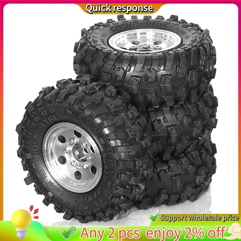 In stock-4pcs 51 มม.1.0 นิ้วโลหะ Beadlock ล้อยางชุดสําหรับ 1/18 1/24 RC Crawler รถ TRX4M SCX24 FCX24