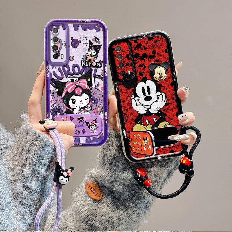 เคส For HuaWei Y7A / P Smart 2021 TPU เคส TYJGSZJ1 กรณีโทรศัพท์ตุ๊กตา 3 มิติที่นิยมที่สุด 3C ซึ่งมาพร้อมกับตัวถือโทรศัพท์และสร้อยข้อมือ