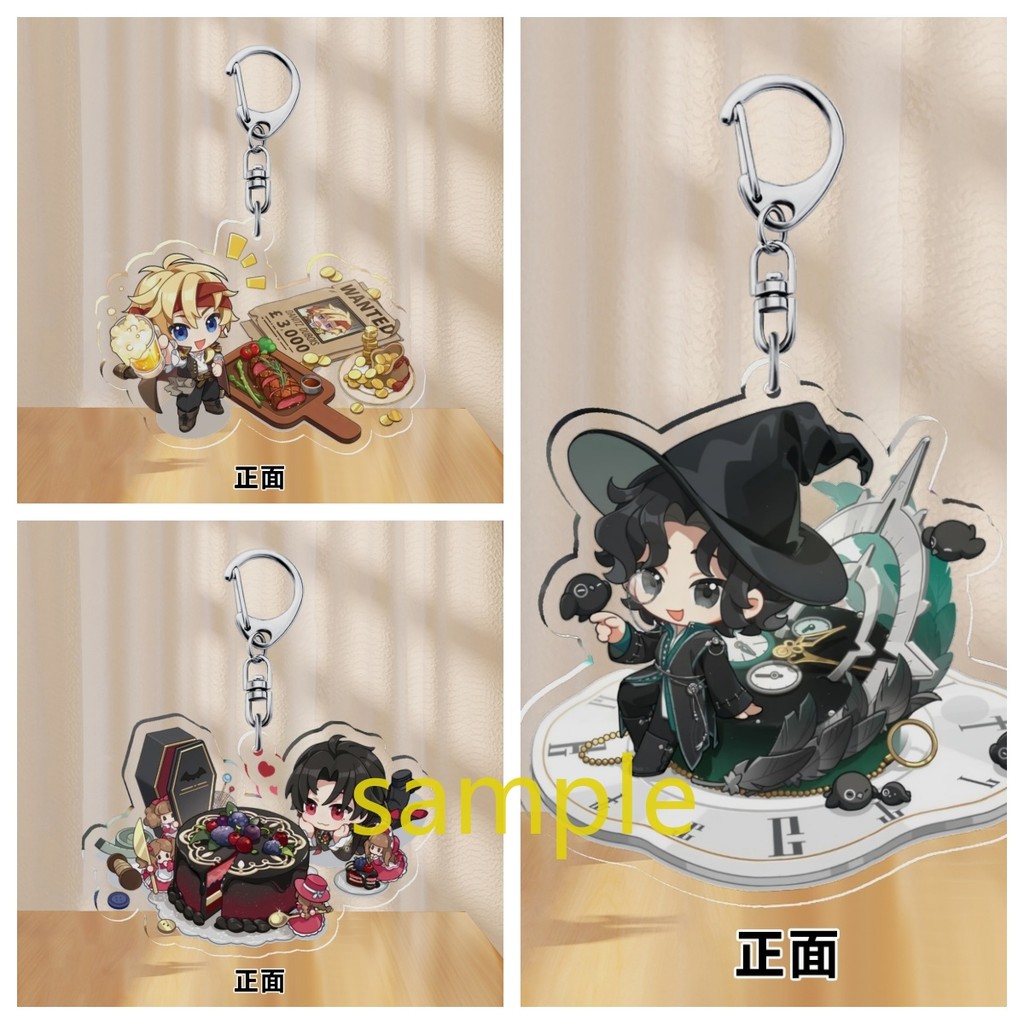 Lord of Mysteries Anime KeyChain Klein Moretti Leonard Mitchell Men Key Chain สําหรับผู้หญิงรูปการ์ต