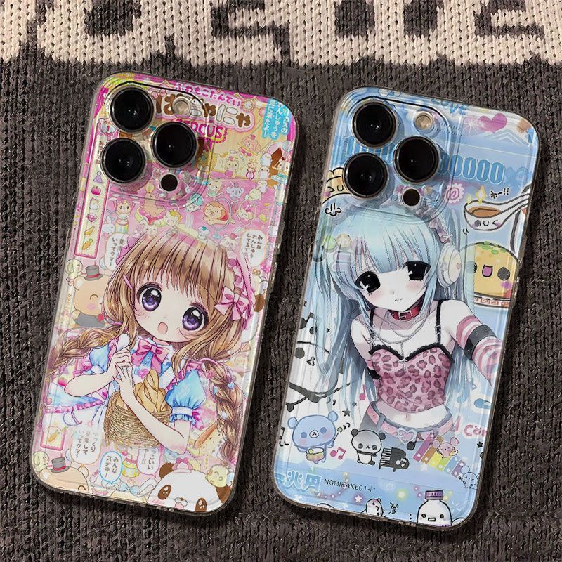 สาวสองมิติโบราณสไตล์ญี่ปุ่นเหมาะสําหรับเคสโทรศัพท์ Apple 17/16 iPhone13/14Plus เคสโทรศัพท์ 15/X ที่ไม่ซ้ํากัน