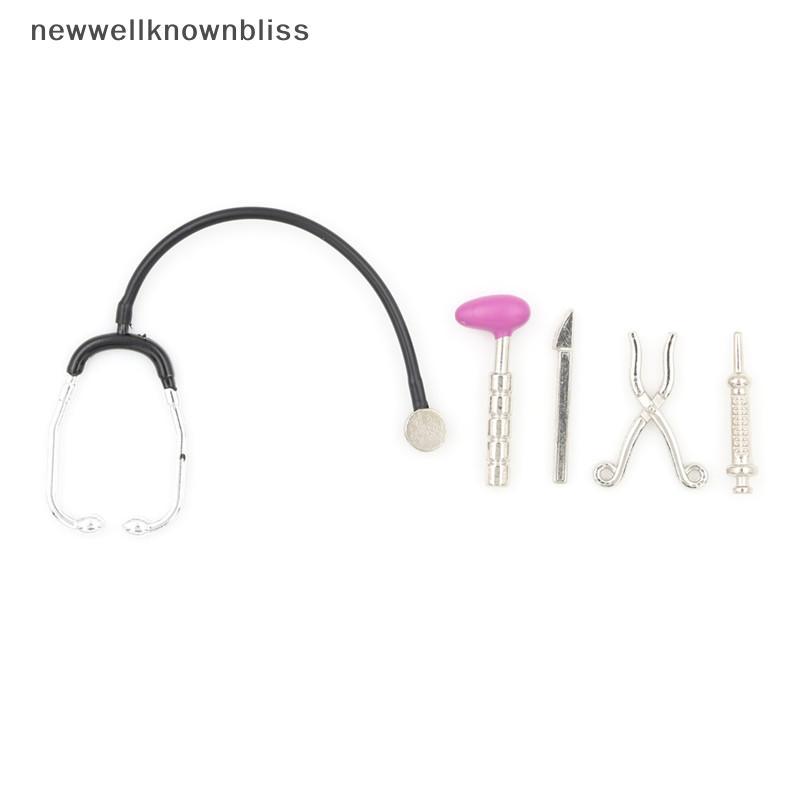 Newwellknownbliss 5 ชิ้น/เซ็ตเครื่องมือทางการแพทย์ตุ๊กตา Auscultation หูฟัง RTT