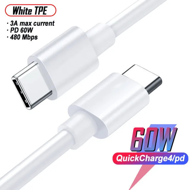 Usb PD Type C สาย Usb-C ถึง Usb-C สาย Super Fast ชาร์จ QC4.0 + สําหรับ Samsung Galaxy S25 S22 A80 A5