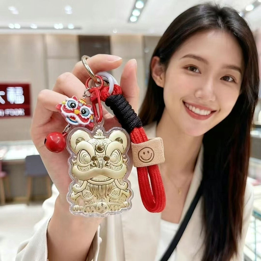 气质/เทมเทราเมนต์金999新款中国风手机链吉挂件包挂饰新款礼เท้าทอง999รูปแบบใหม่สิงโตโทรศัพท์ห่วงโซ่9963df