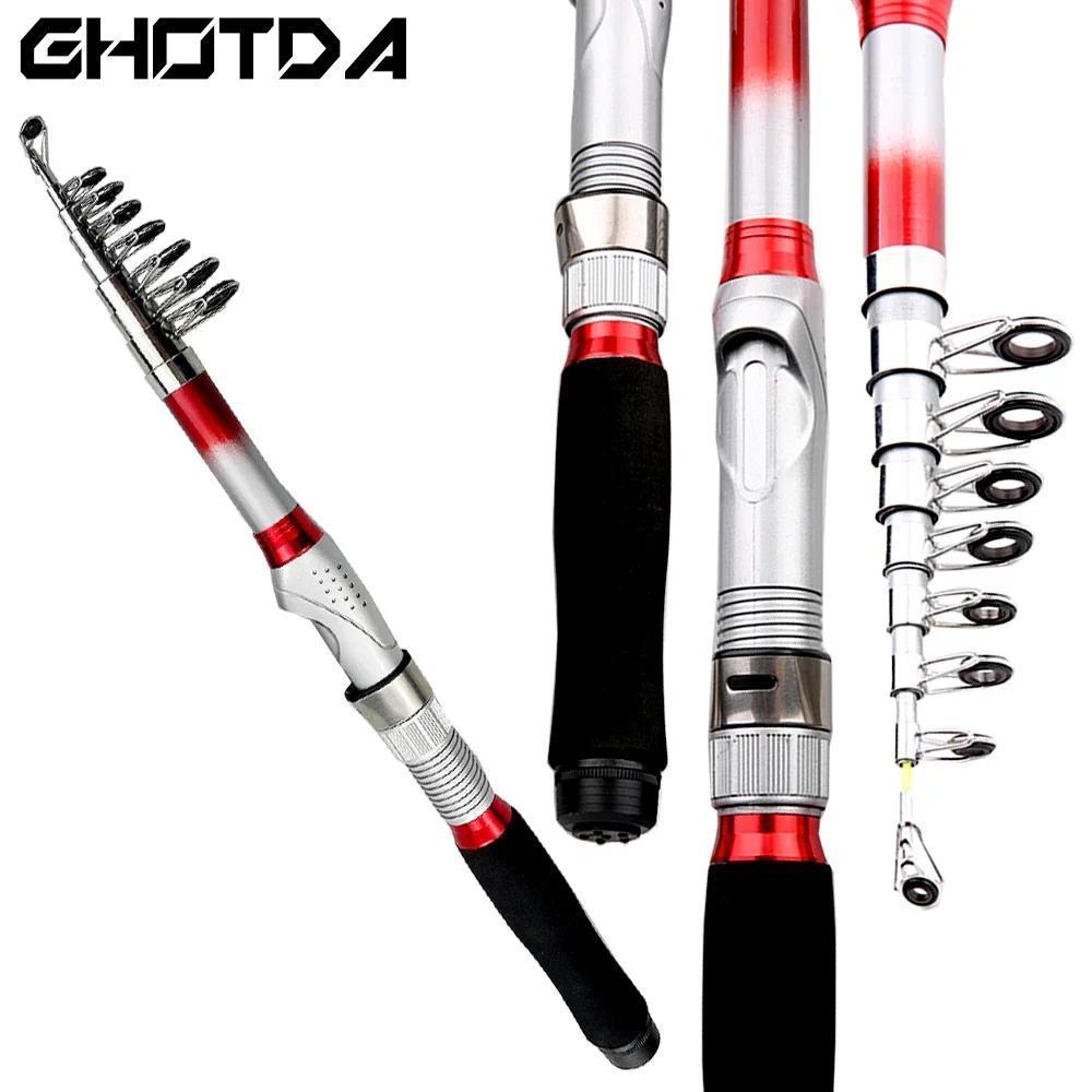 Telescopic Mini Fishing Rod 1.8/2.1/2.4/2.7/3.0/3.6M Carbon Fiber Material Fishing Tackle Sea Fishin