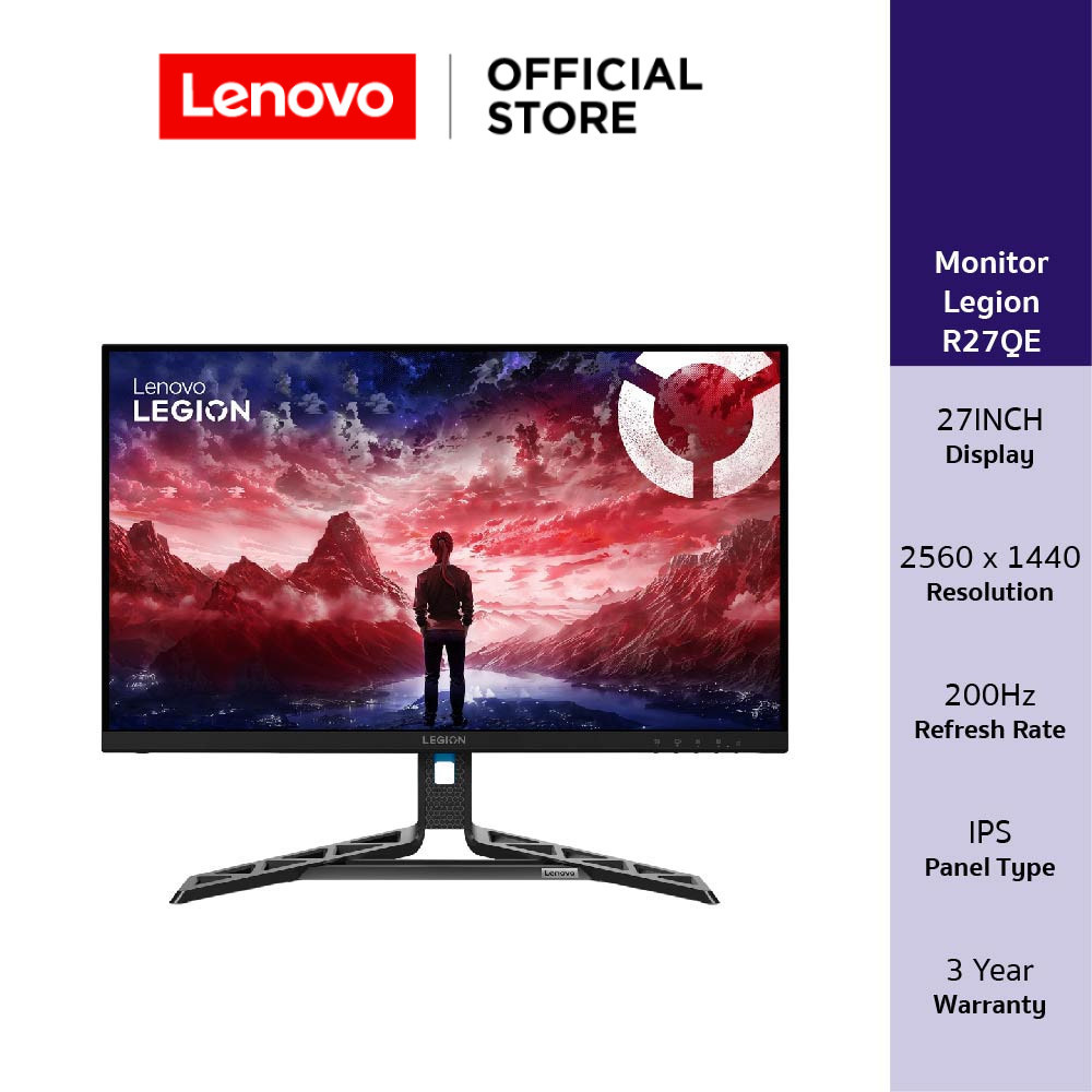 Lenovo Legion R27QE Gen2(68C7GAC3TH)Monitor 27" INCH (2560 x 1440) IPS 200Hz