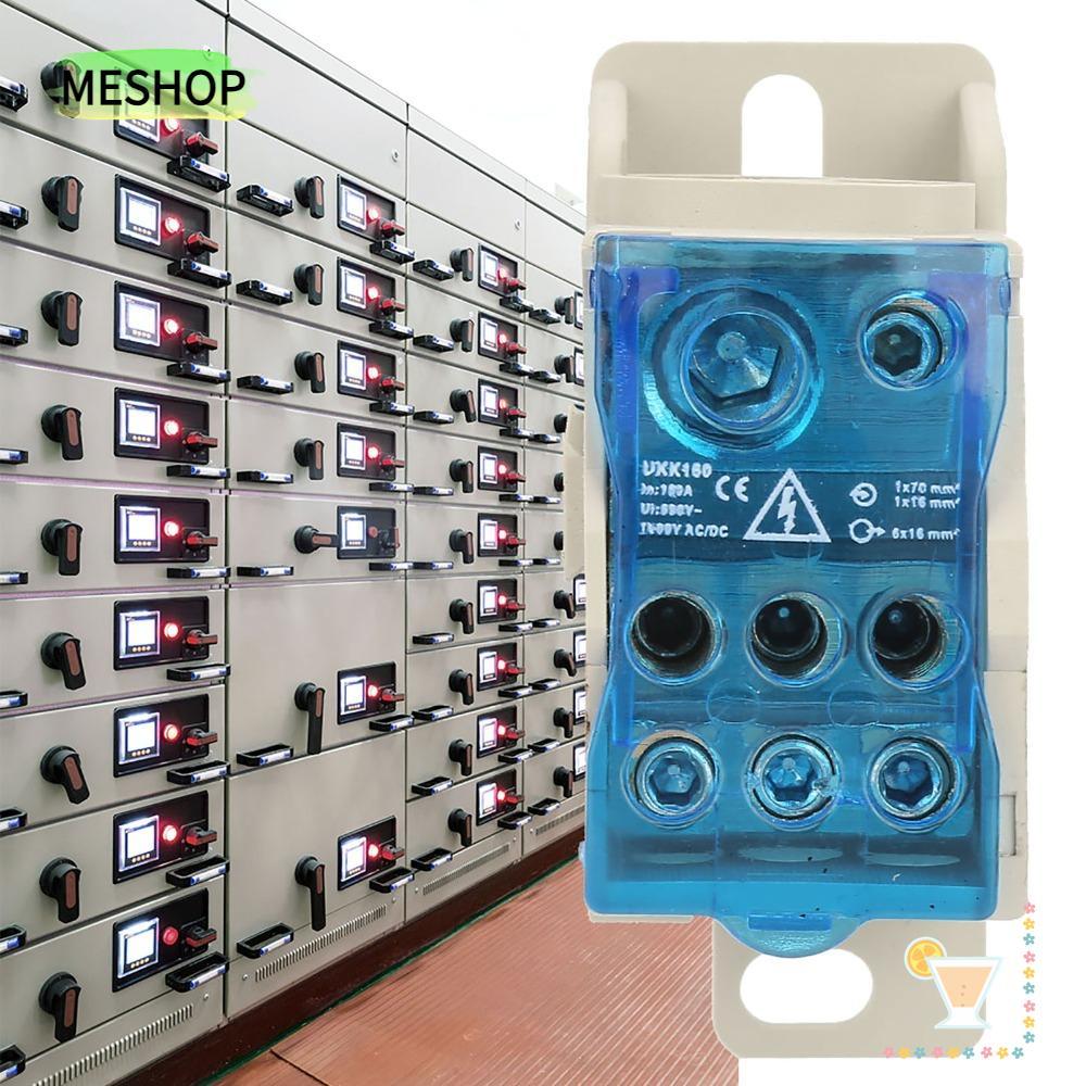 MESHOPTH UKK160 DIN Rail Terminal Block Box, 690V ติดตั้งง่าย, ทนทาน 160A Blue Electric Wire Connect