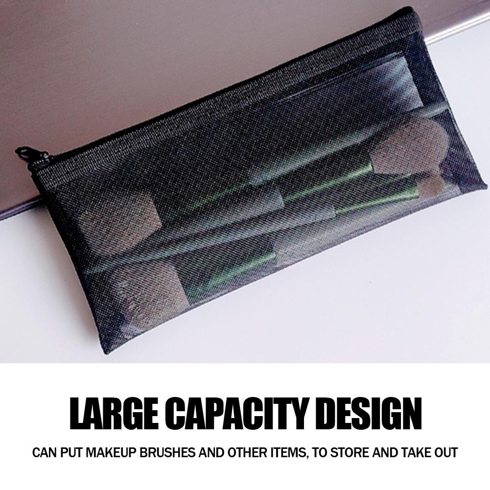 กระเป๋าเครื่องสําอาง Organizer Make Up Bag New Nylon Transparent Bag Portable Simple And Fashion A9c