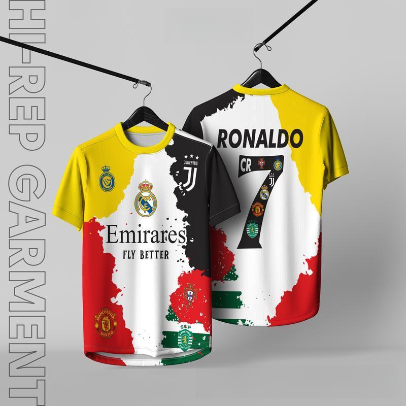 เสื้อแฟนบอล Ronaldo7 ทำจากผ้าไมโคร ระบายอากาศได้ดี พร้อมส่ง