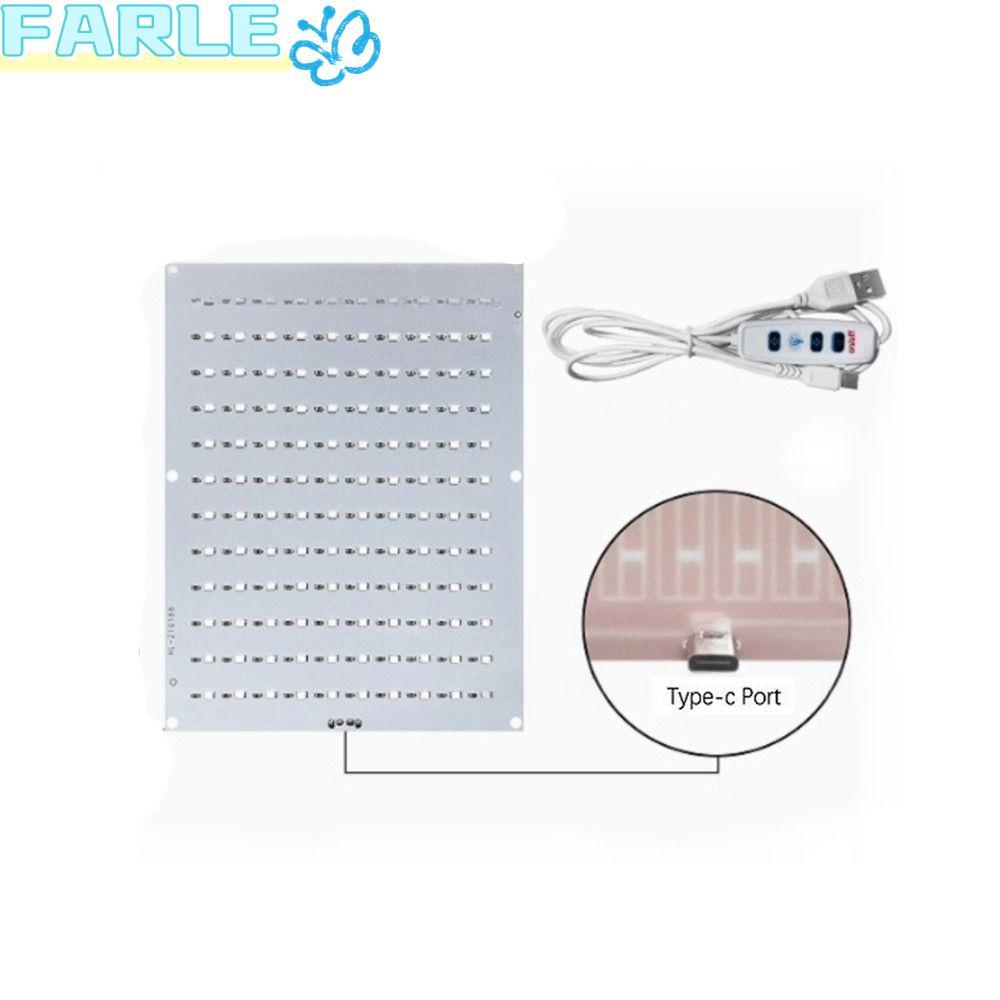 FARL บอร์ดไฟ LED, แผงแบ็คไลท์ LED ลดแสง 5.5W, อินเทอร์เฟซ Type-c ทนทาน 110 โคมไฟลูกปัด 6500K แสงสีขา