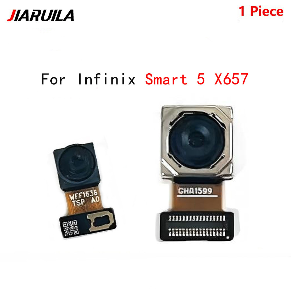 สําหรับ Infinix Smart 5 X657 กล้องด้านหลัง Flex Cable + เปลี่ยนกล้อง Selfie Facing ด้านหน้า