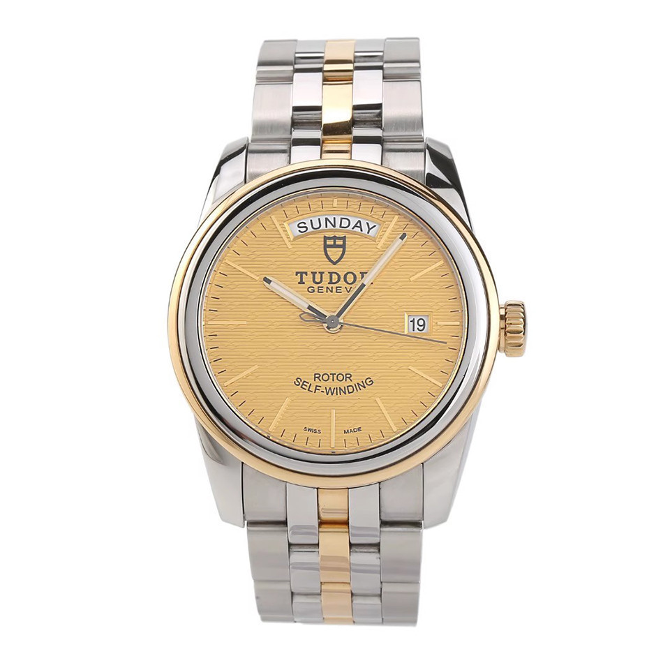 Tudor Good Good Goods Tudor Junyu Series Gold นาฬิกาผู้ชายกลไกอัตโนมัติ M56003-0003