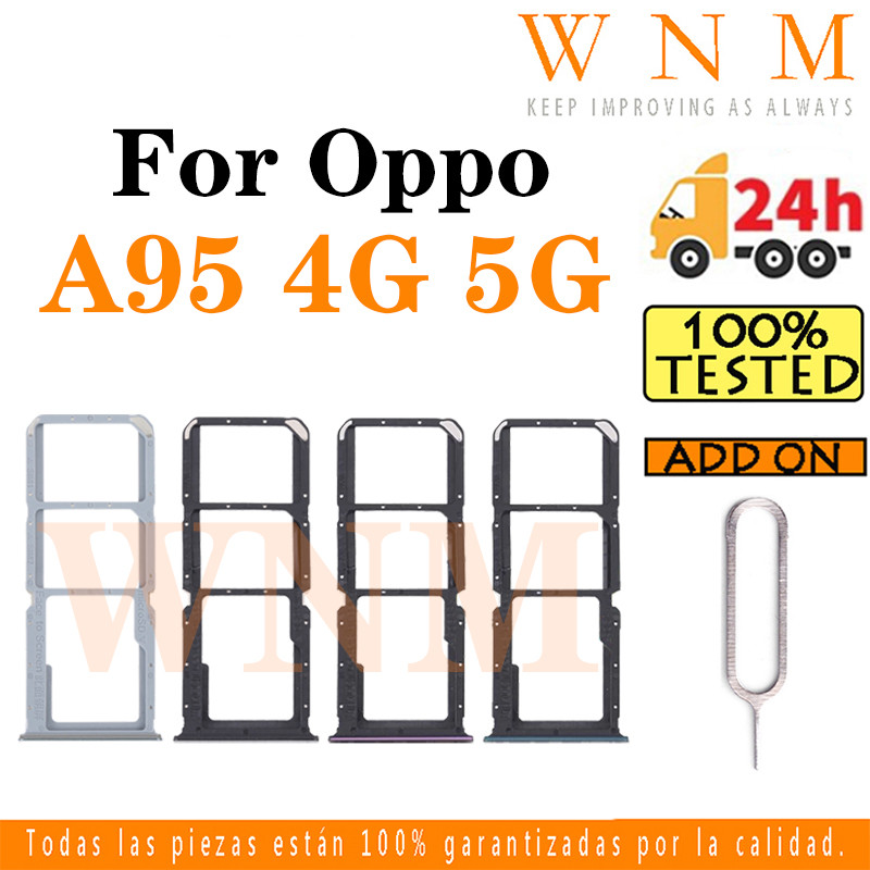 สําหรับ OPPO A95 4G 5G ซิมการ์ดถาดซิมการ์ดผู้ถือการ์ด Reader SD Slot Adapter อะไหล่