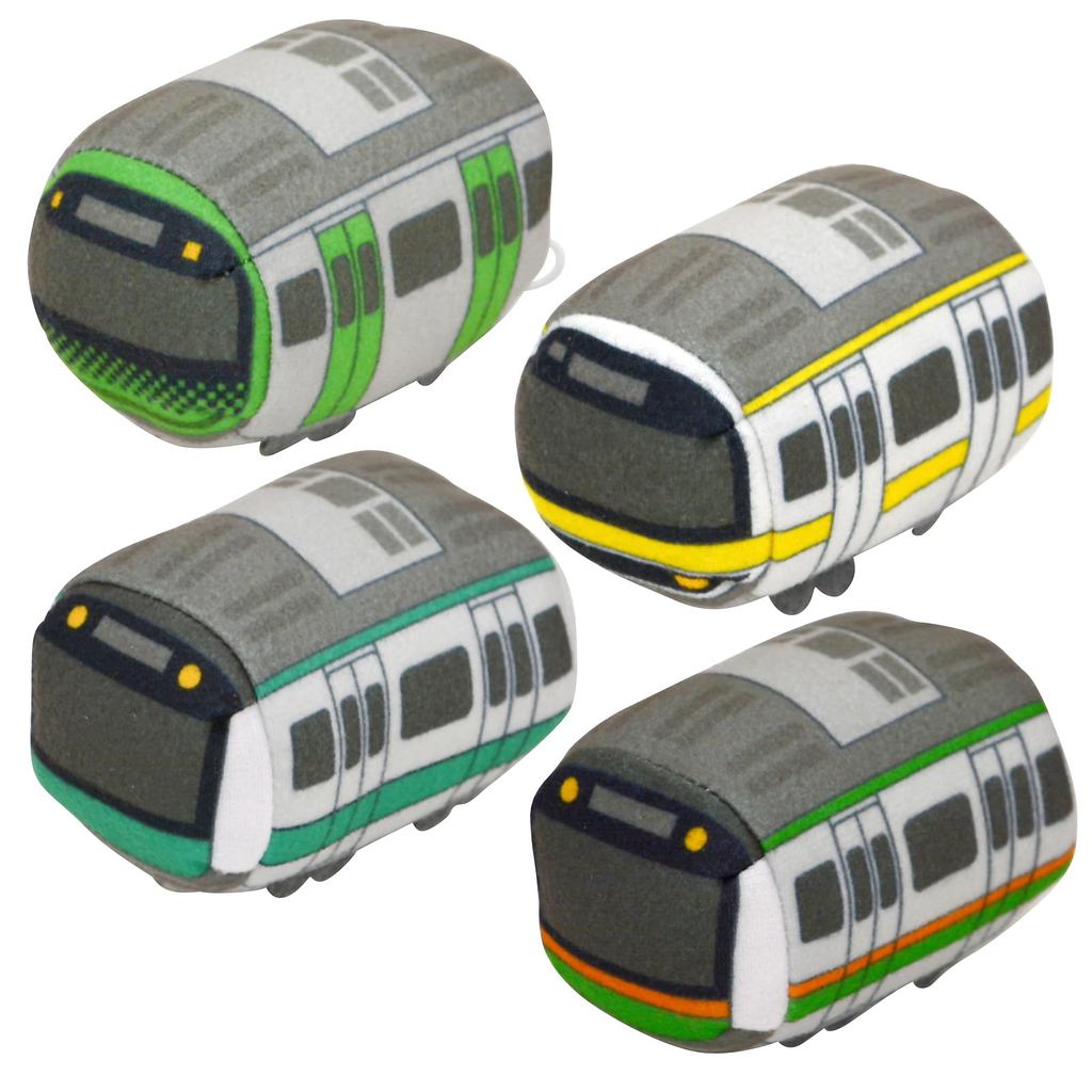 JR Plush Toy Set - 4 Pieces (E235 Series Yamanote Line / E231 Series Sobu Line / E233 Series Saikyo 
