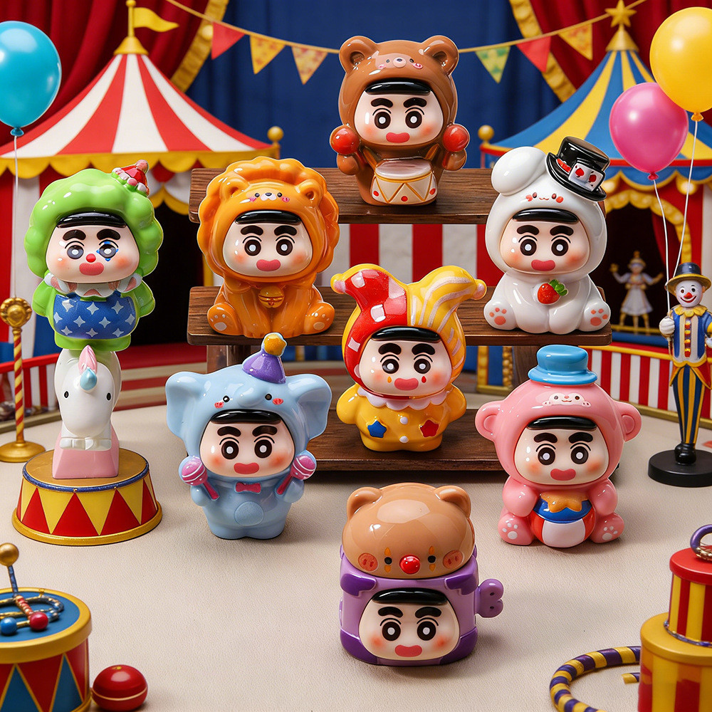 8 ชิ้น Circus Cute Shin-chan เรซิ่น Charms สําหรับ DIY(8-306)