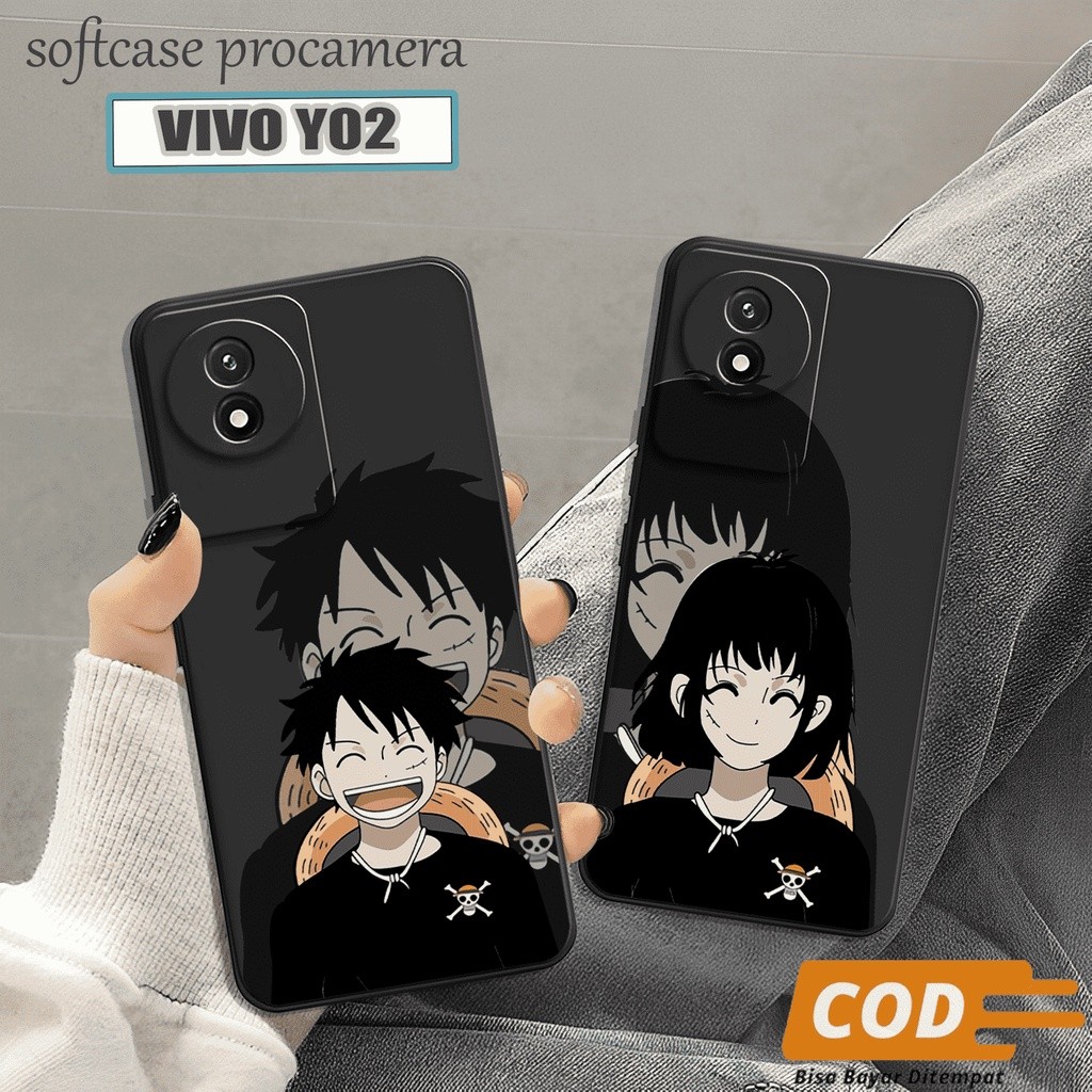 HP VV15 VIVO Y02 Last Anime Motif Procamera Tpu Silicone Case - Couple Case - Full Body Mobile phone