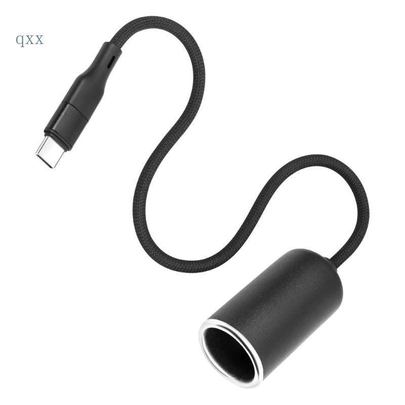 CH* PVC Type C Male to Lighter Adapter 5V to 12V Output for Car Devices รวม Dashcam