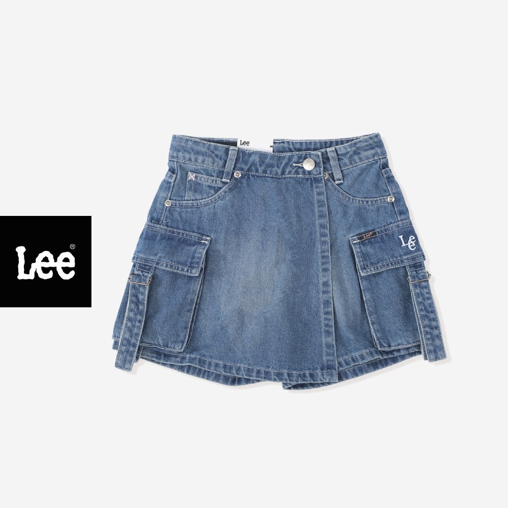 LEE KIDS กระโปรงกางเกงขาสั้นเด็กผู้หญิง คอลเลคชั่น Little Pink รุ่น LK S525GSKON09 – สียีนส์อ่อน